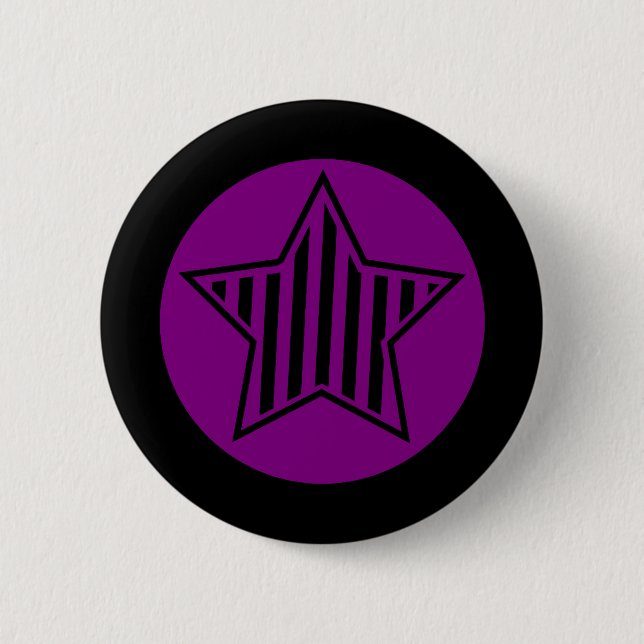 Purple and Black Star Button (Front)
