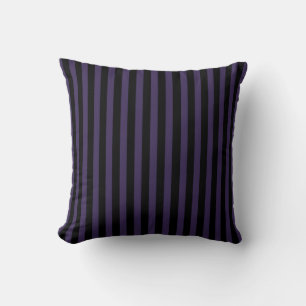 Purple and black stripe cushion