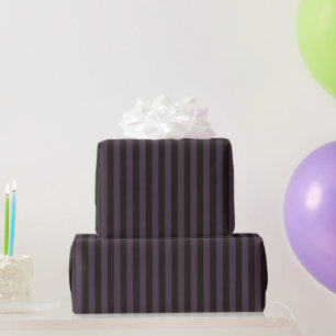 Purple and Black Stripes Pattern Halloween Wrapping Paper