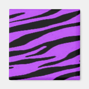 Purple and Black Zebra Magnet