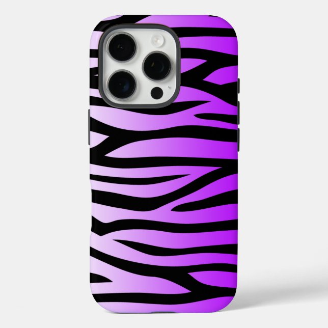 Purple and Black Zebra Print Case-Mate iPhone Case (Back)