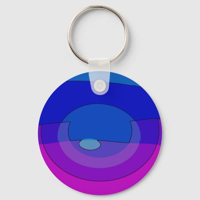 Purple And Blue Abstract 1007 Key Ring (Front)