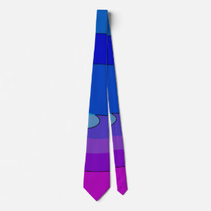 Purple And Blue Abstract 1007 Tie