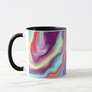 Purple and Blue Abstract Art  Mug