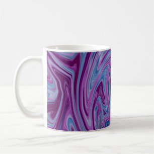 Purple and blue abstract painting coffee mug
