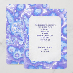 Purple and Blue abstract pattern Invitation