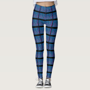 Purple and blue abstract pattern Leggings