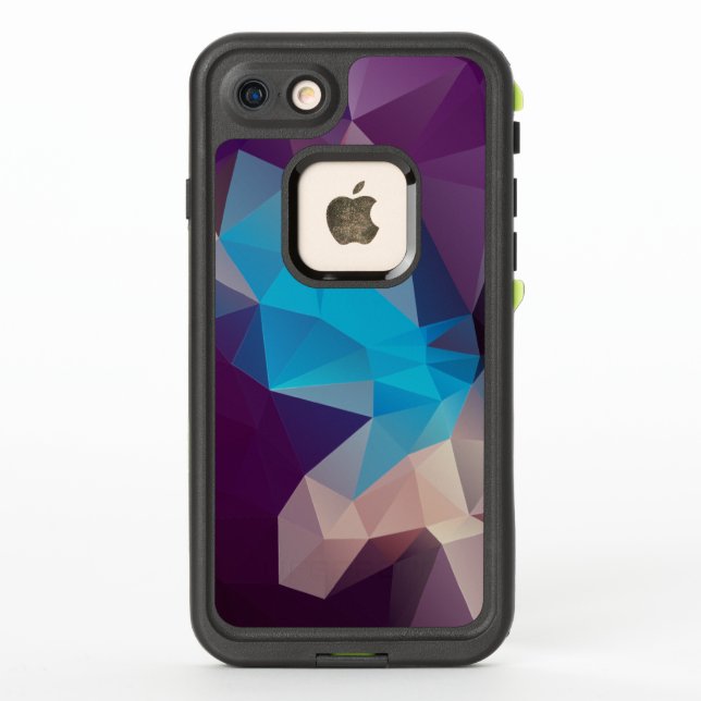 Purple and Blue Abstract Pyramid Art LifeProof iPhone Case (Back)