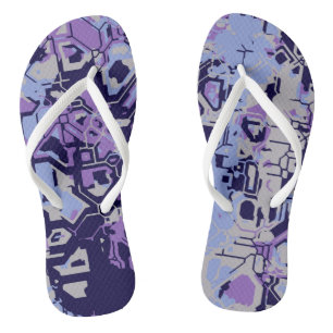 purple and blue abstract thongs