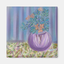 Purple and Blue Bouquet Original Art