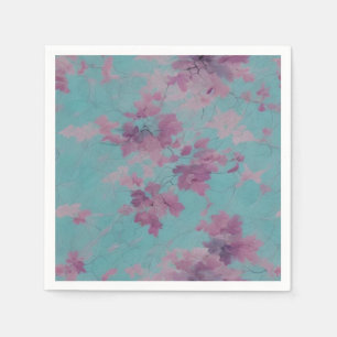 Purple and Blue Chinoiserie Pattern Napkin