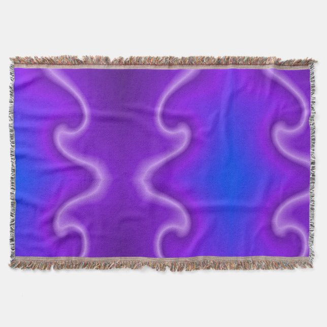 Purple and blue colour clash throw blanket (Front)