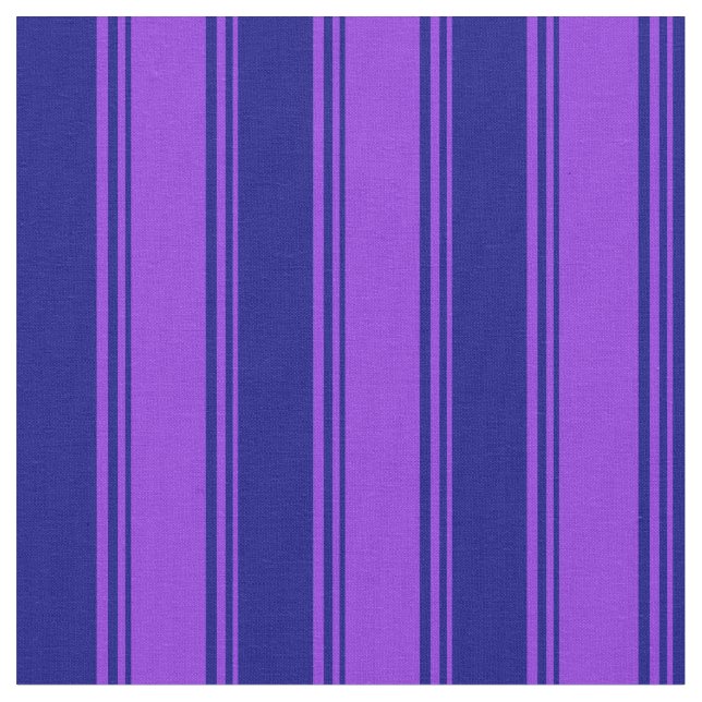 Purple and Blue Coloured Lined/Striped Pattern Fabric (Close Up)