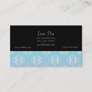 Purple and Blue Damask Pattern Business Card
