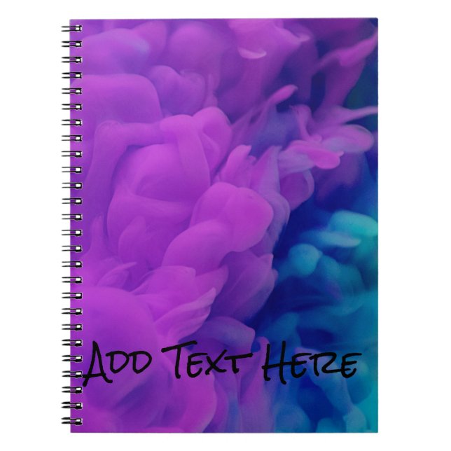 Purple and Blue Digital Smoke Notebook (Front)