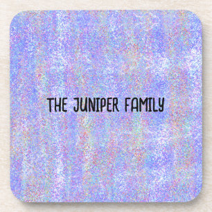 Purple and Blue Dotted Plastic Coasters