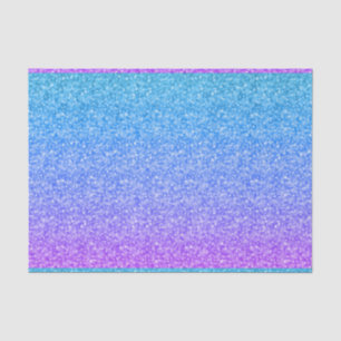 Purple And Blue Faux Glitter And Sparkles Tissue Paper