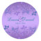 Purple and Blue Floral 1.5" Round Wedding Sticker