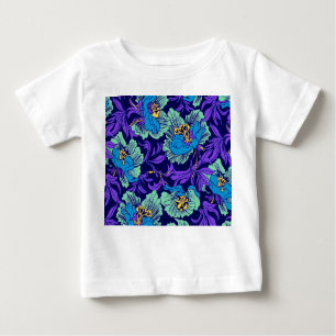 Purple and Blue Flowers William Morris Baby T-Shirt