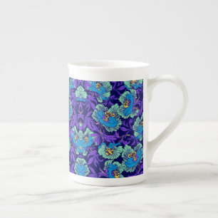 Purple and Blue Flowers William Morris Bone China Mug