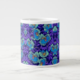 Purple and Blue Flowers William Morris Large Coffee Mug
