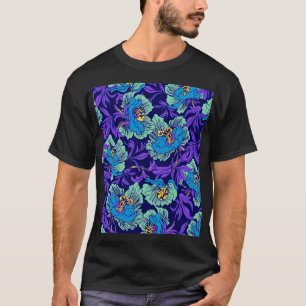 Purple and Blue Flowers William Morris T-Shirt