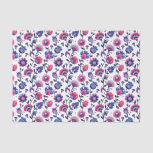 Purple and blue Folklore Wycinanki, Tissue Paper