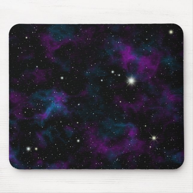 Purple and Blue Galaxy Mouse Pad (Front)