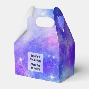 Purple and Blue Galaxy Space Abstract Birthday Favour Box