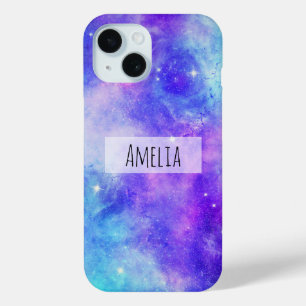 Purple and Blue Galaxy Space Abstract iPhone 15 Case