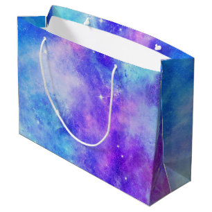 Purple and Blue Galaxy Space Abstract Large Gift Bag