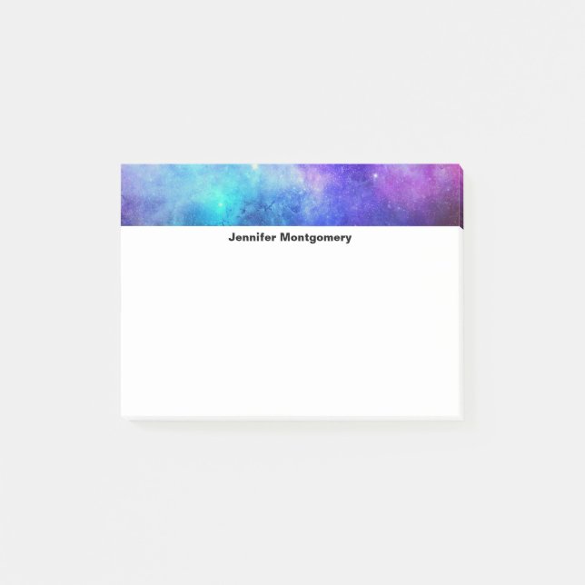 Purple and Blue Galaxy Space Abstract Post-it Notes (Front)