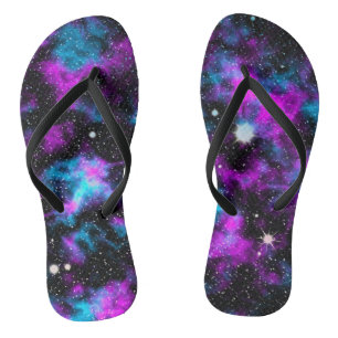 Purple and Blue Galaxy Thongs