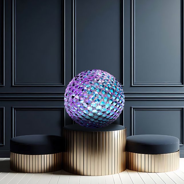 Purple and Blue Gem Look for Her Round Cushion (Creator Uploaded)