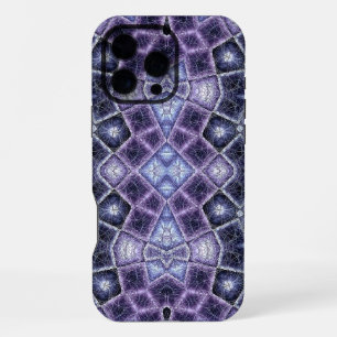 Purple and Blue Geometric Kaleidoscope Pattern iPhone 16 Pro Max Case