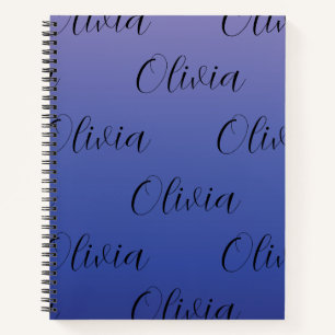 Purple and Blue Gradient Notebook
