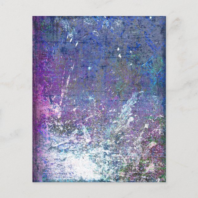 Purple and Blue Grunge Texture Scrapbook Paper (Front)