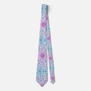 Purple and blue kaleidoscope tie
