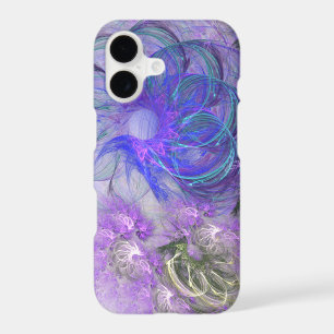Purple and Blue Lacy Abstract Flower Design