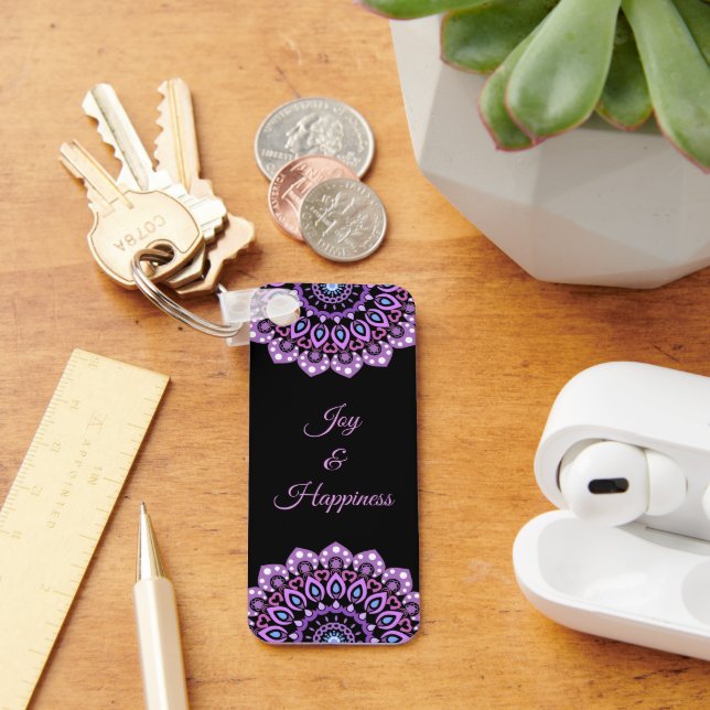 Purple And Blue Mandala Keychain (Desk)