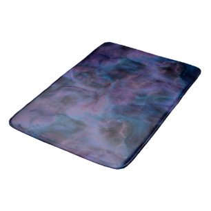 purple and blue Marble abstract Bath Mat