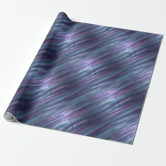 Purple and Blue Metallic Effect Wrapping Paper (Unrolled)