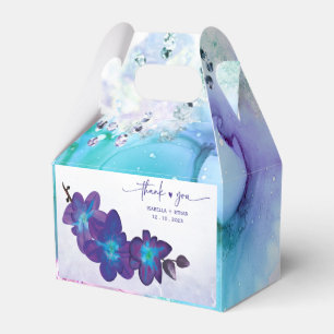 Purple and Blue Orchid Wedding Favour Box