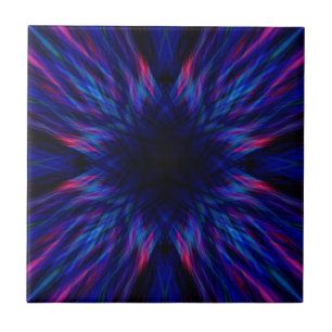Purple and blue pattern ceramic tile