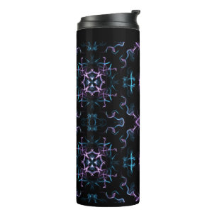 Purple and Blue Square Mandala Thermal Tumbler