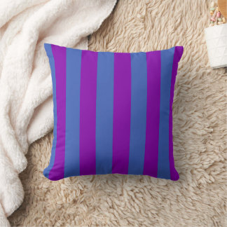Purple and Blue Stripes Cushion