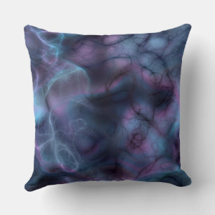 purple and blue turquoise Marble abstract Cushion