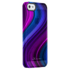 Purple and Blue Waves Clear iPhone 6 case