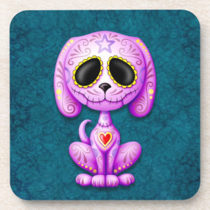 Purple and Blue Zombie Sugar Puppy Coaster