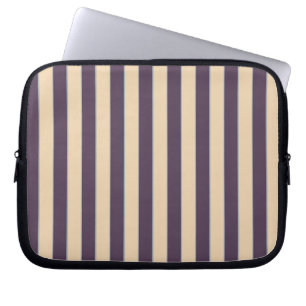 Purple and blush pink line stripes pattern laptop sleeve